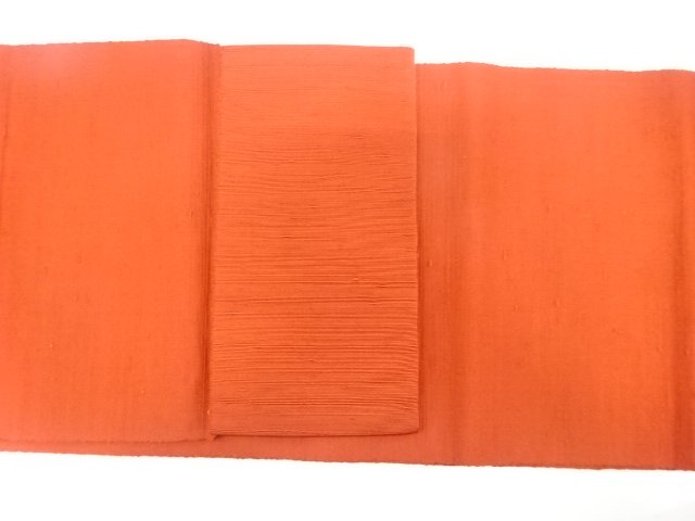  手織り節紬　織柄　名古屋帯